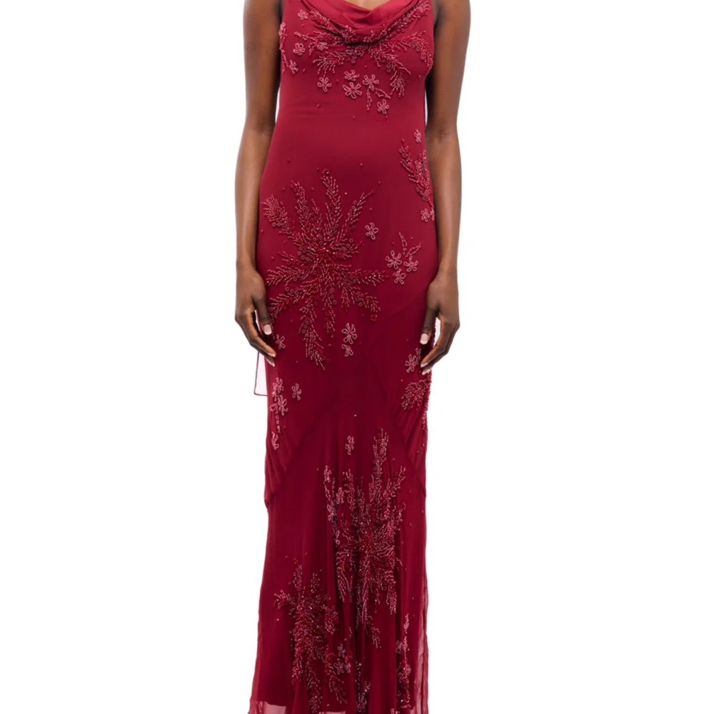 Versace Style Red Gown